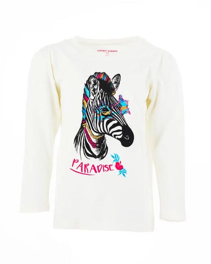 Zebra Paradise | Dievčenská tričko s dlhým rukávom