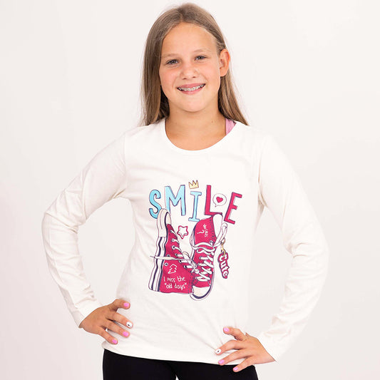 Smile | Dievčenské tričko s dlhým rukávom